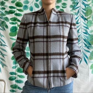 Casper & Co Plaid Fuzzy Jacket